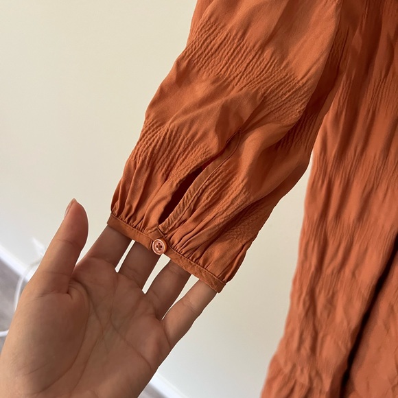 size L elizabeth & james orange maxi dress - Picture 3 of 4